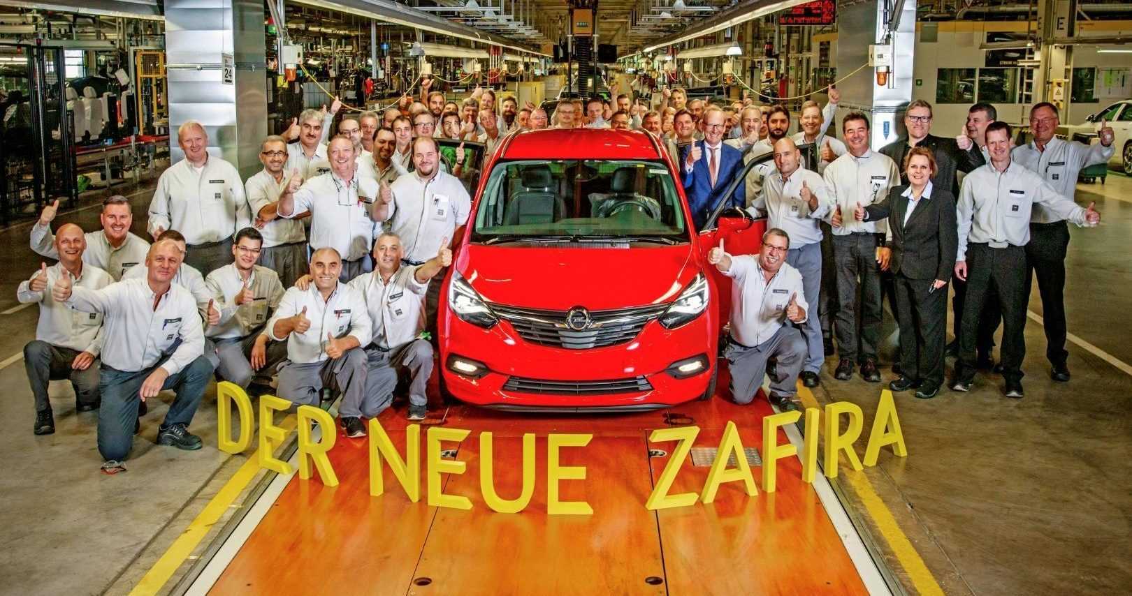 Opel Zafira 2016 (productiestart)