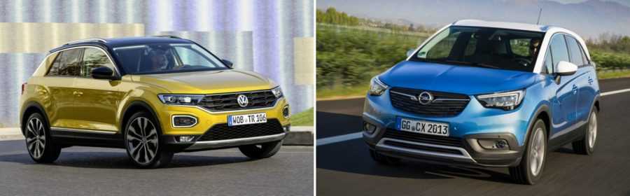Volkswagen T-Roc vs. Opel Crossland X 2017 (vergelijking)