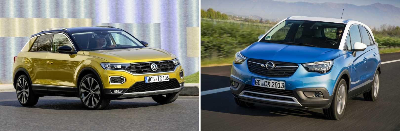 Volkswagen T-Roc vs. Opel Crossland X 2017 (vergelijking)