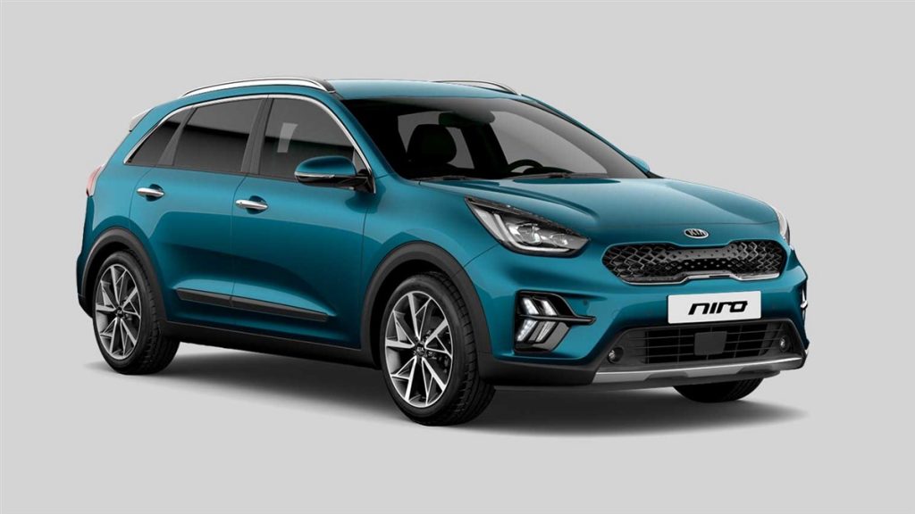 Kia Niro, blauwe auto