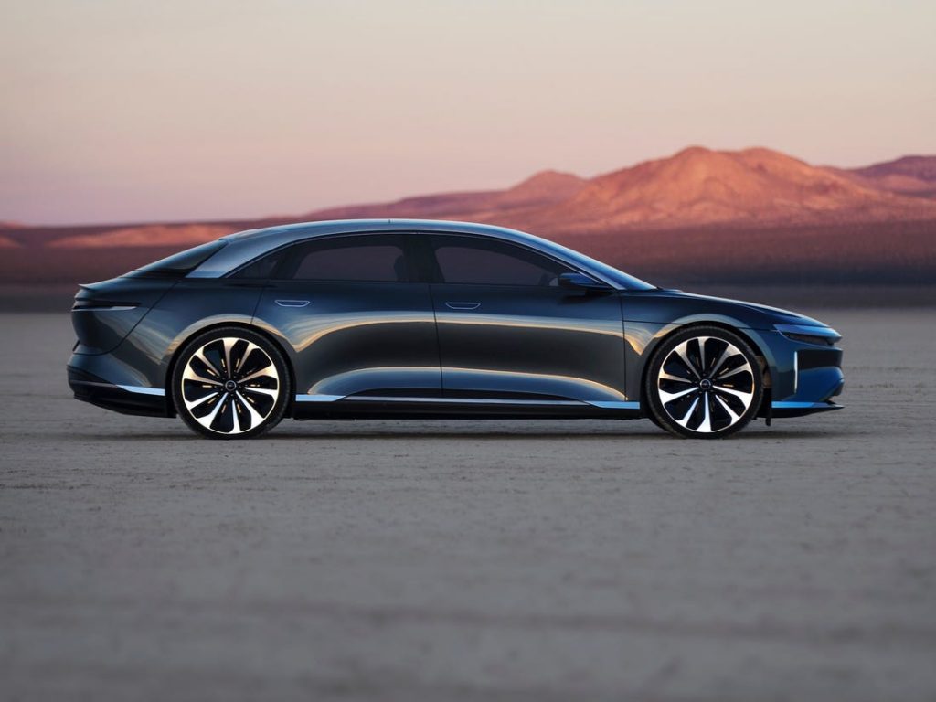 Lucid Air 320 km/u 0-100 km/u 2,5 sec.