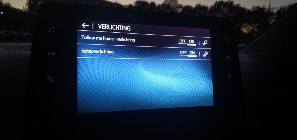 verlichting menu Proace