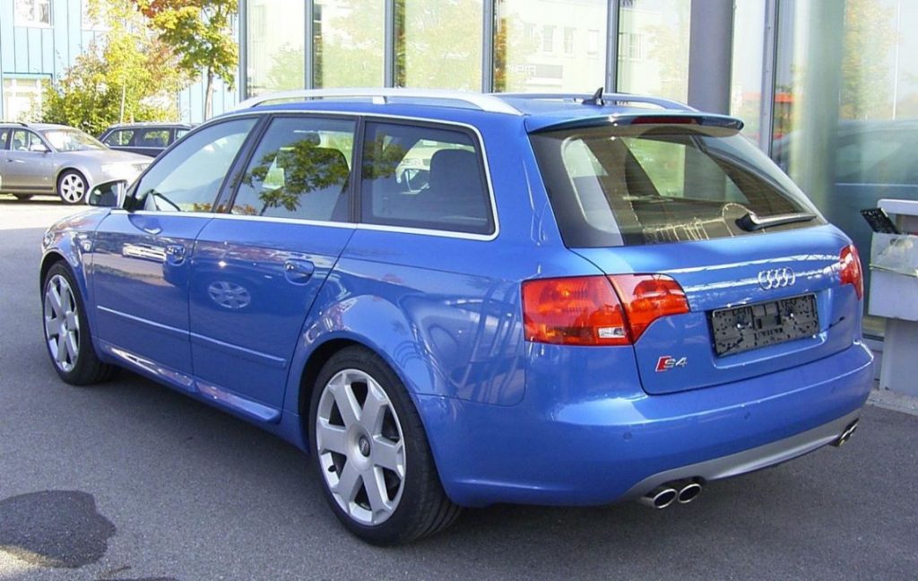 asfalt, paarse auto, Audi S4