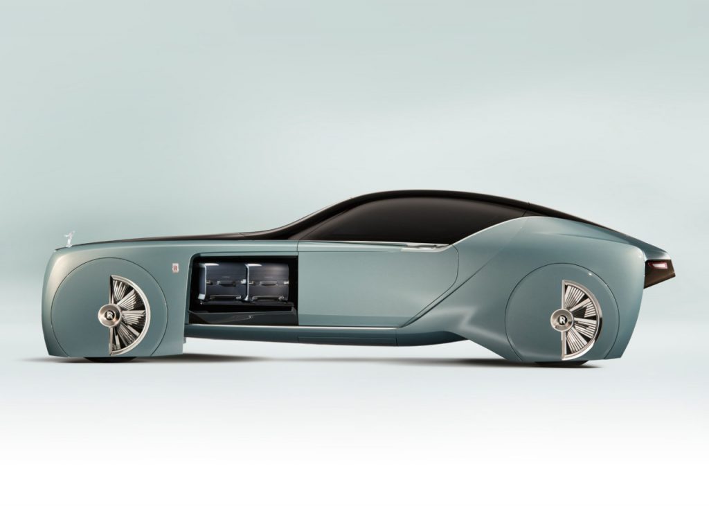Conceptauto, blauwe auto, koffer, Rolls-Royce Silent Shadow