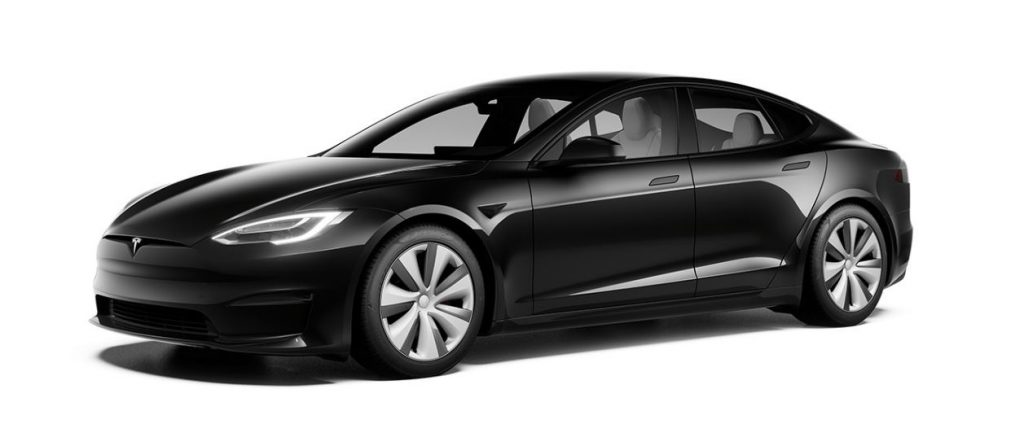 standaard Tesla Model S in het zwart