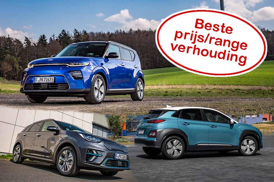 EV's met de beste prijs/range verhouding