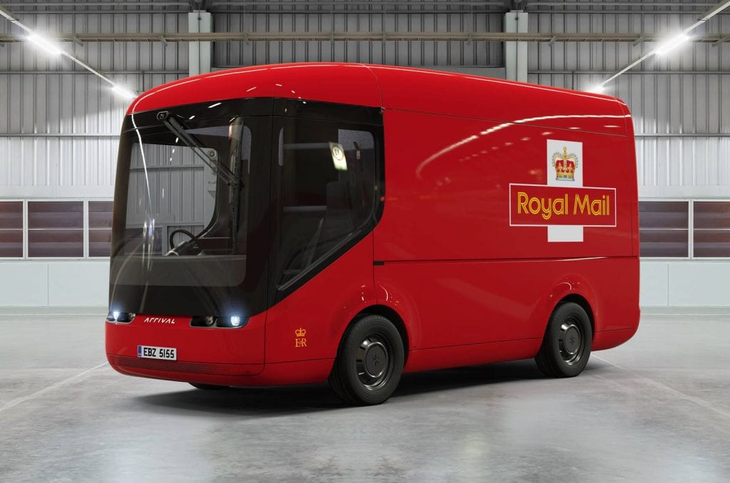 Arrival Van, Royal Mail, Rode bus, elektrische bestelbus