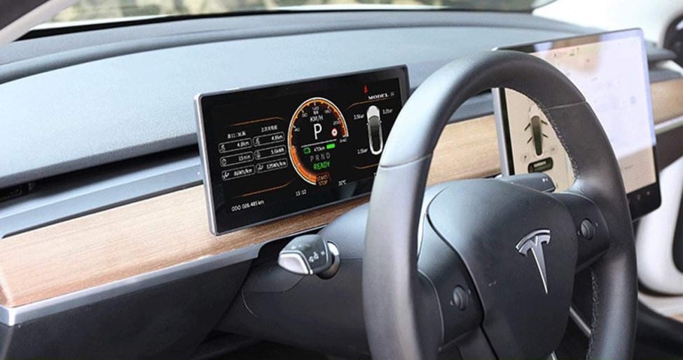 Opbergplank Achter Display Voor Tesla Model 3/Y – Magnetische Montage, Extra Opbergruimte In De Auto