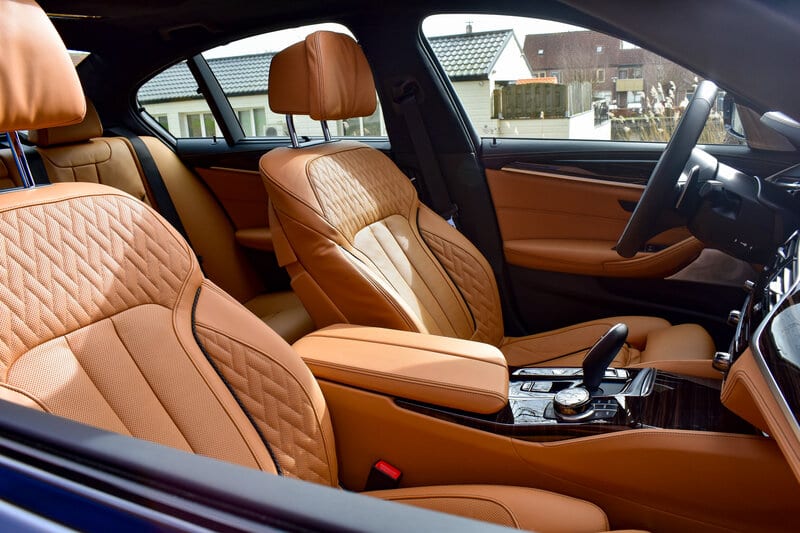 Lederen bekleding Caramel van de BMW 5 Serie