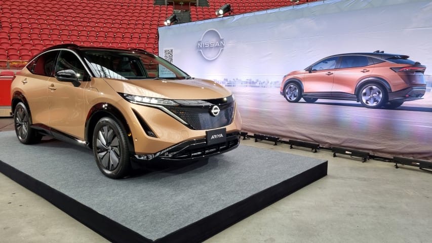 Nissan Ariya elektrische auto 2022 in Amsterdam ArenA