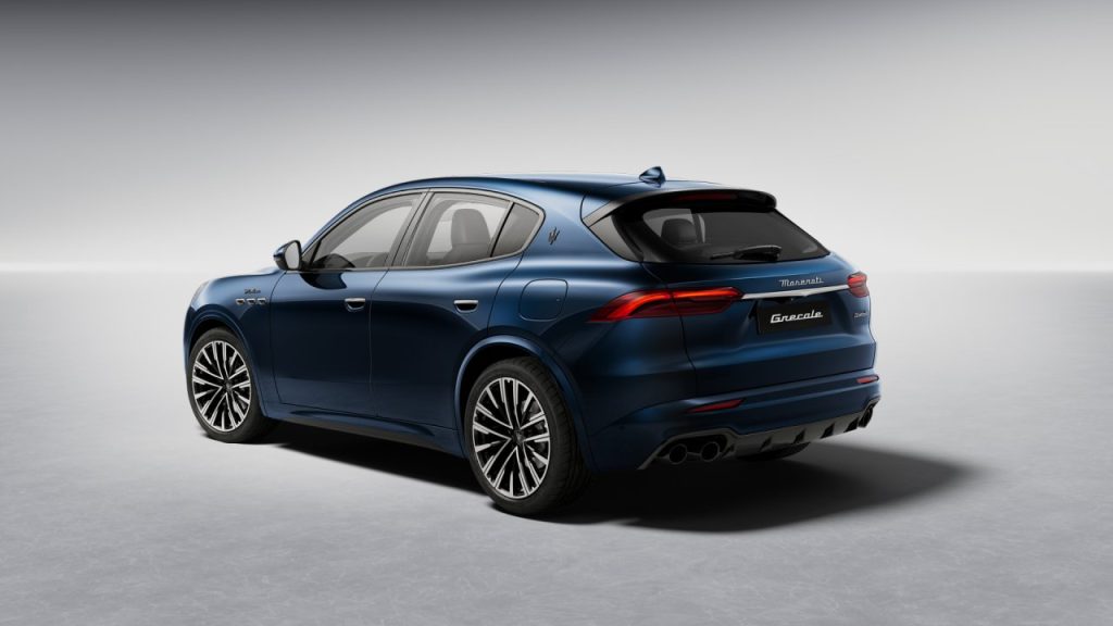 Maserati Grecale, blauw, grijze achtergrond, configurator